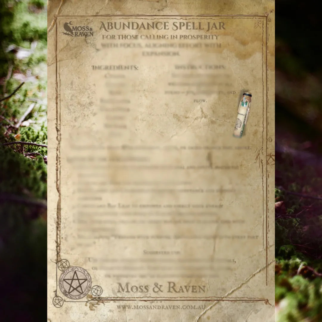 Empowered Abundance Spell Jar Recipe – Printable Digital PDF