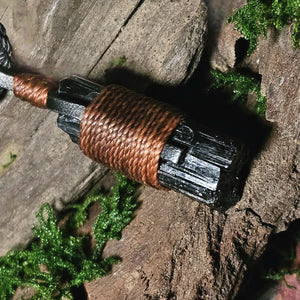 Black tourmaline pendant for root chakra and protection