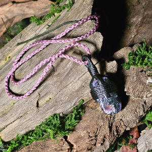 Third Eye and Crown chakra pendant made with charoite stone