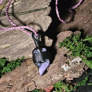 Charoite necklace crafted for spiritual growth and grounding