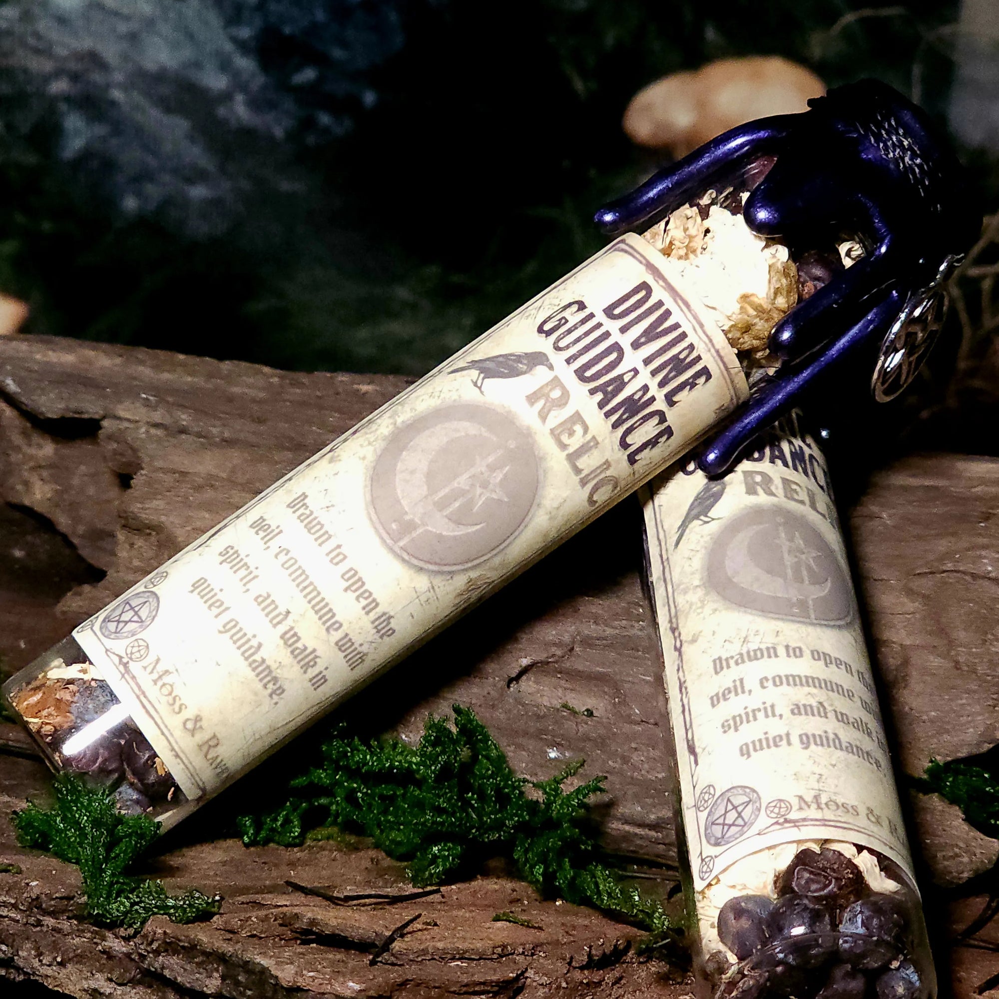 Divine Guidance Spell Jar with selenite and amethyst