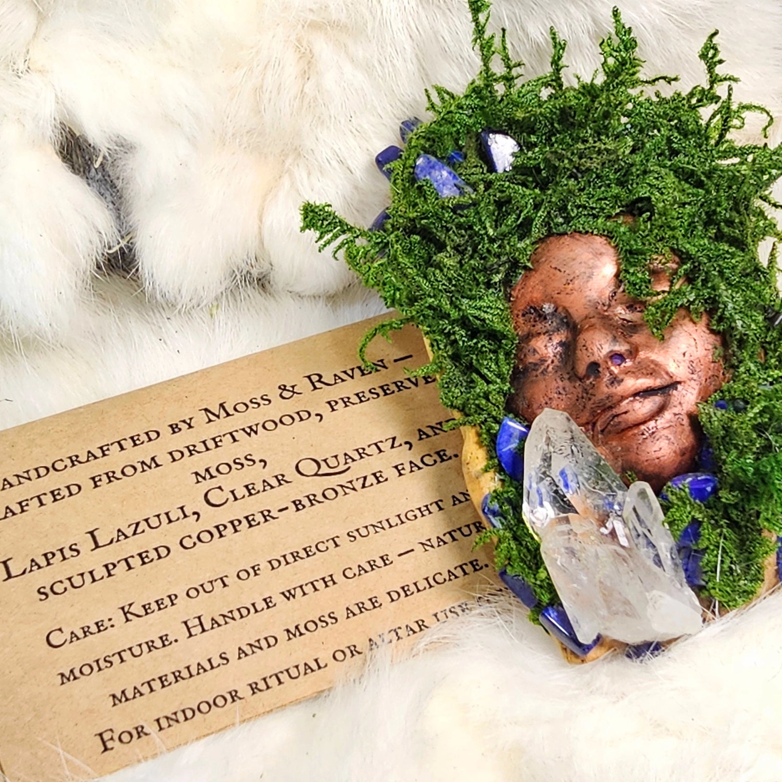 Forest Guardian Depth and Clarity shown with invocation card and crystal details