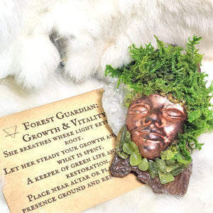 Crystal Forest Guardian artwork created for grounding and growth