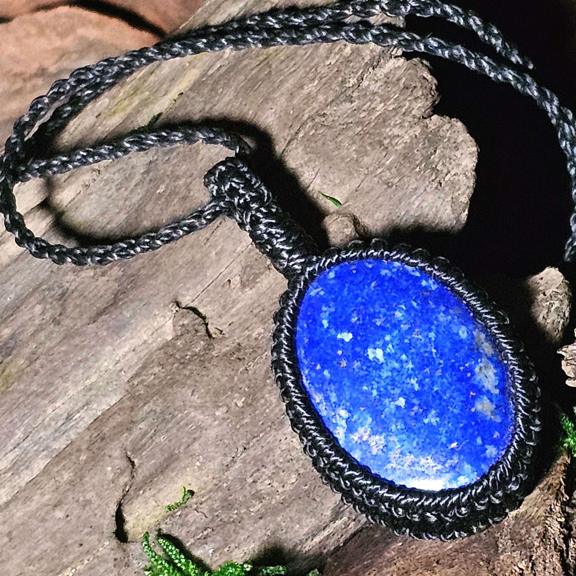 Handcrafted lapis crystal necklace for wisdom and clarity