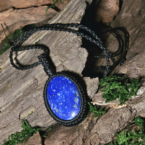 Lapis pendant for spiritual growth and throat chakra activation