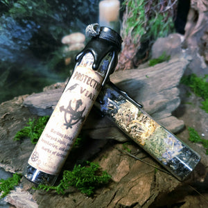 Protection Spell Jar sealed with wax and protective charm