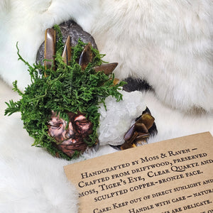 Handcrafted Forest Guardian created for courage and focused intention